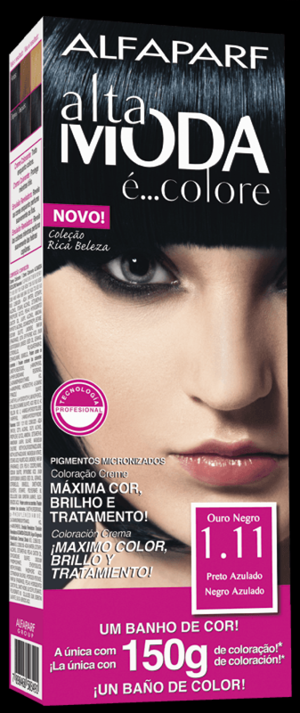 Tintura Altamoda Kit 1.11 Preto Azulado