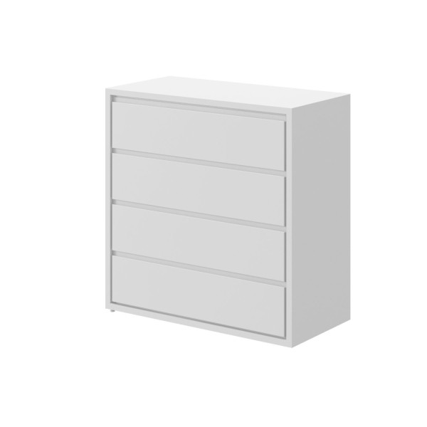 Encontraproduto.com.br - Cômoda Infantil Sol e Mar com 4 Gavetas - Branco