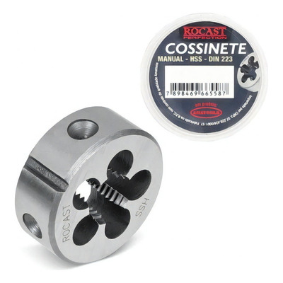 Cossinete Manual Aço Rápido (HSS) Rosca Métrica Grossa - M - M3,5 x 0,6 - Ref. 223 B Rocast 13,0004