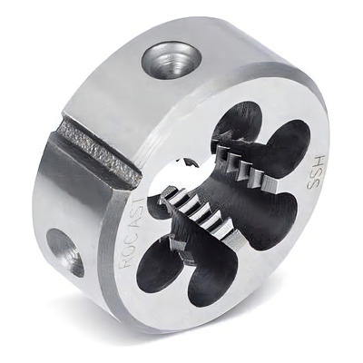Cossinete Manual Aço Rápido (HSS) Rosca Métrica Grossa - M - M24 x 3 - Ref. 223 B Rocast 13,0017