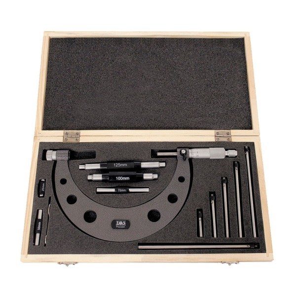 Encontraproduto.com.br - Micrometro Externo com Batentes Intercambiáveis 0-150mm Zaas 02,0014