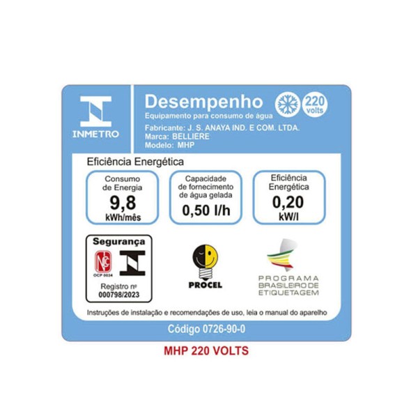 Encontraproduto.com.br - Bebedouro Mesa Belliere MHP Branco 220v