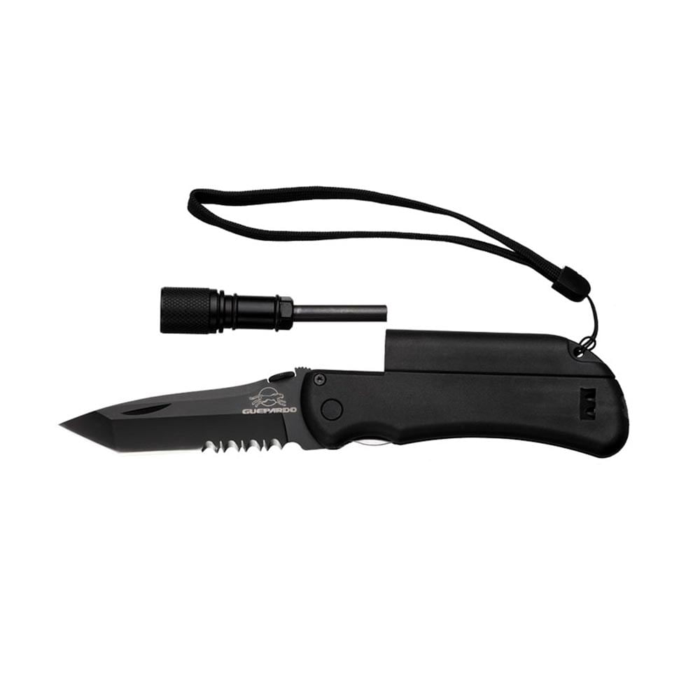 Encontraproduto.com.br - Canivete multifunção Guepardo Survival com pederneira