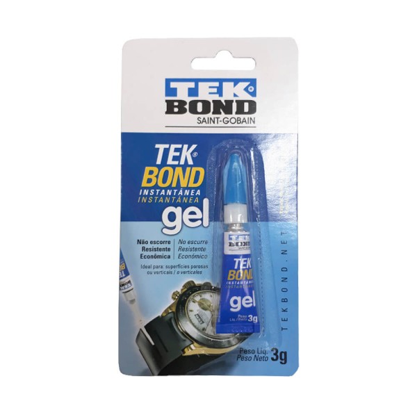 Encontraproduto.com.br - Super Cola Instantânea Gel Multiuso 3 g Tekbond