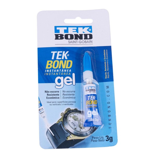 Encontraproduto.com.br - Super Cola Instantânea Gel Multiuso 3 g Tekbond