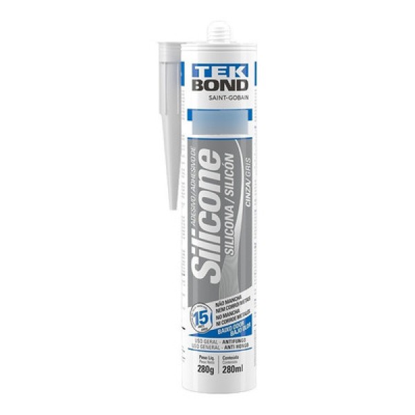 Silicone Neutro Uso Geral Tekbond Cinza 280G