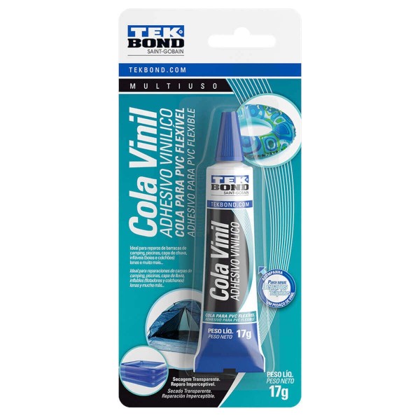 Encontraproduto.com.br - Cola Vinil 17G Blister - Tekbond