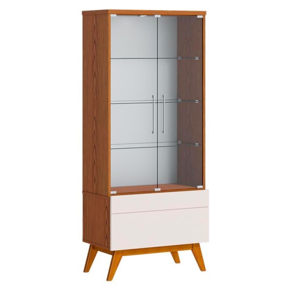 Encontraproduto.com.br - Cristaleira Classic 1g - Freijó Com Off White