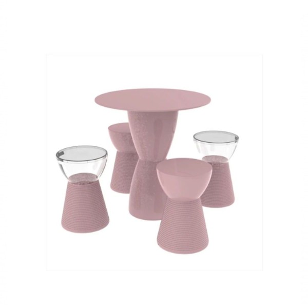 Encontraproduto.com.br - Kit Lounge Com Tampo Cor Calla Rose