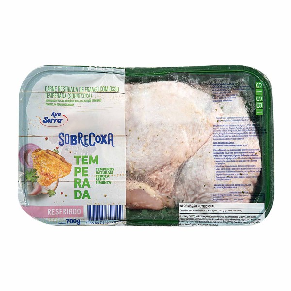Encontraproduto.com.br - Sobrecoxa de Frango Temperada Resfriada Ave Serra 700g