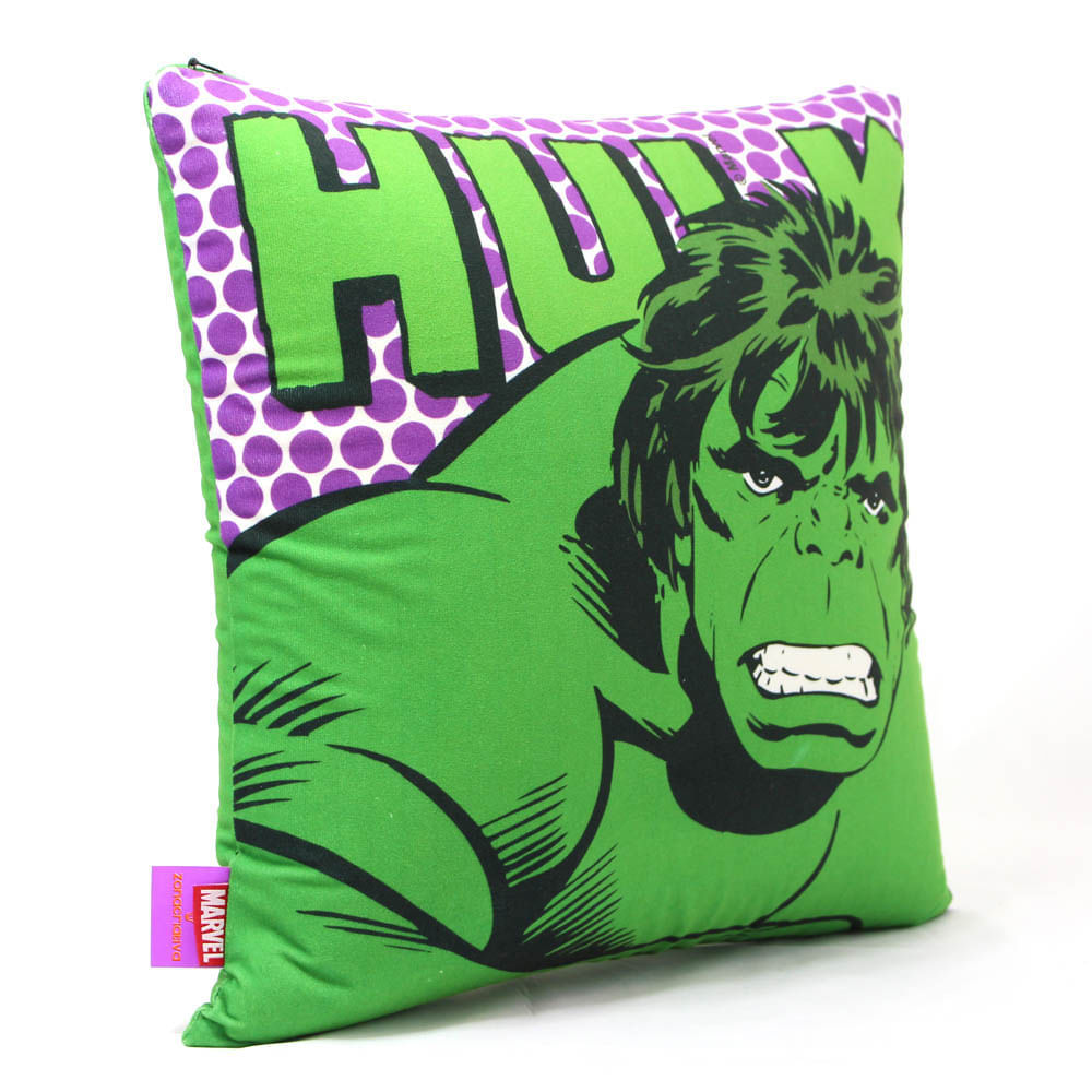 Encontraproduto.com.br - Almofada Hulk Pop Art Almofada 40x40 Hulk Pop Art - Marvel