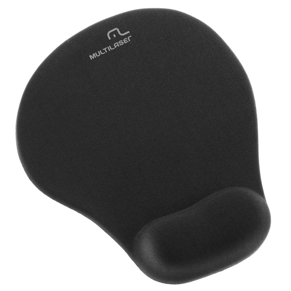 Encontraproduto.com.br - Apoio Mouse em Gel com Apoio Punho Pequeno Preto AC021 - Multilaser