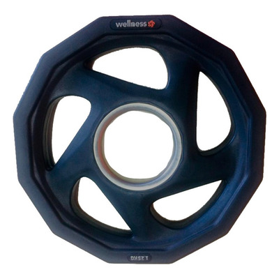 Encontraproduto.com.br - Anilha Olímpica Rubber com 5 Furos de 1.25kg Wellness - WK010