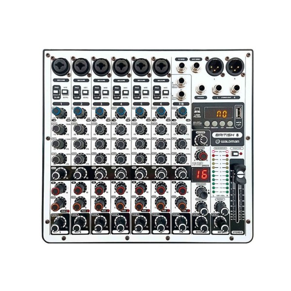 Encontraproduto.com.br - Mesa De Som Waldman British B-8 - 8 Canais - Ms0092
