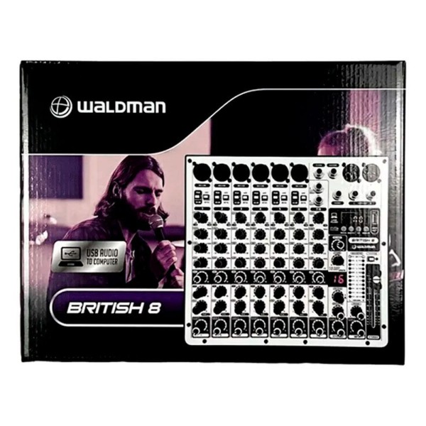 Encontraproduto.com.br - Mesa De Som Waldman British B-8 - 8 Canais - Ms0092
