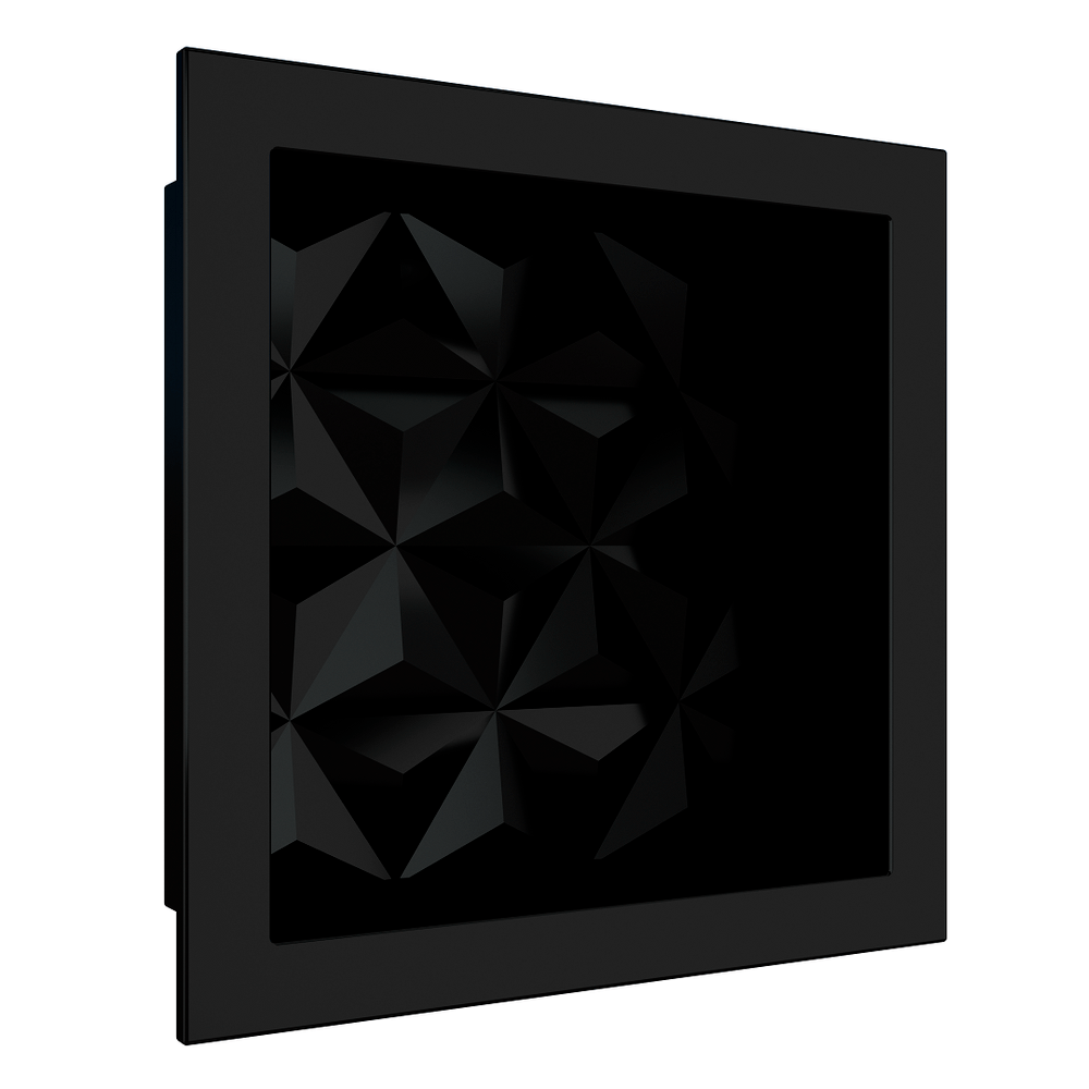 Nicho para Banheiro Mult Preto Textura Triangular 30x30cm - Cozimax