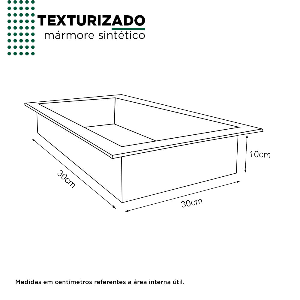 Encontraproduto.com.br - Nicho para Banheiro Mult Preto Textura Triangular 30x30cm - Cozimax