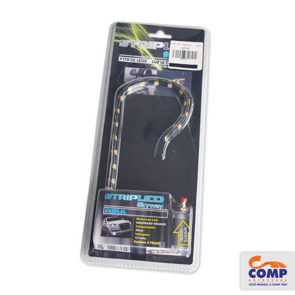 Encontraproduto.com.br - Fita de Led Stripled Skyway LE06 Azul 30cm Automotivo 12 Volts Interna Externa Durabilidade Qualidade Fácil Instalação