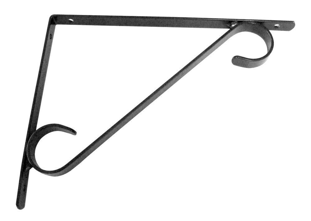 Suporte Prateleira 30cm Mão Francesa Col Preto Prat-k
