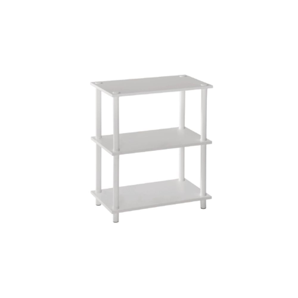 Encontraproduto.com.br - Mesa Lateral Prat-K com 3 Níveis Branca 35x35x56cm