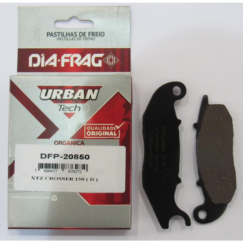 Encontraproduto.com.br - Pastilha Freio Moto Urban Tech - Diafrag - DFP20850