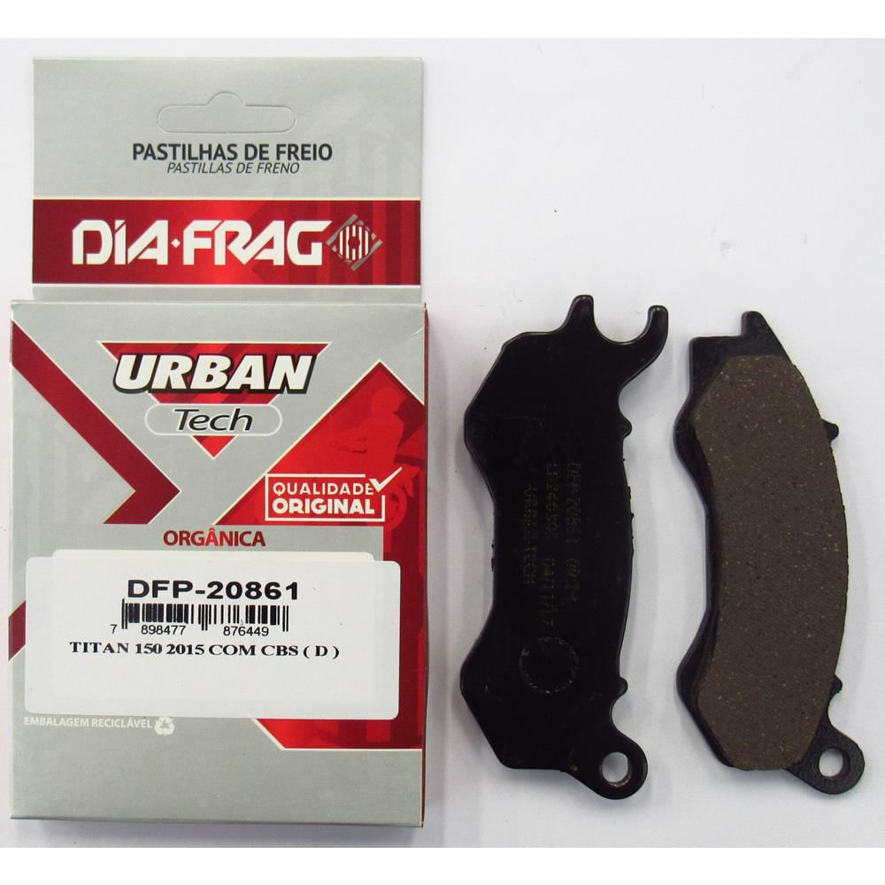 Encontraproduto.com.br - Pastilha Freio Moto Urban Tech - Diafrag - DFP20861