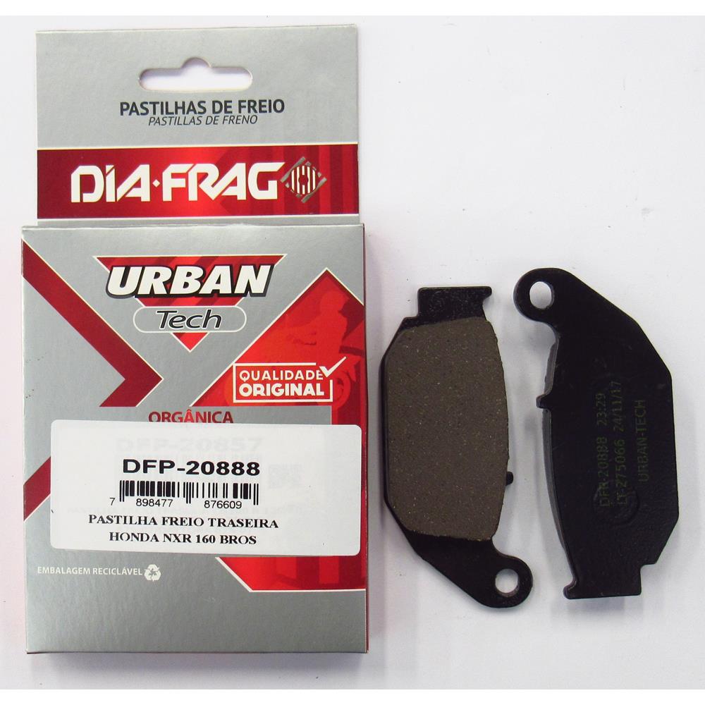 Encontraproduto.com.br - Pastilha Freio Moto Urban Tech - Diafrag - DFP20888