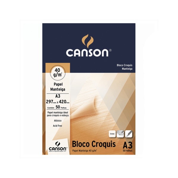 Encontraproduto.com.br - BLOCO CROQUIS A3 40GRS 50 FLS R.66667047
