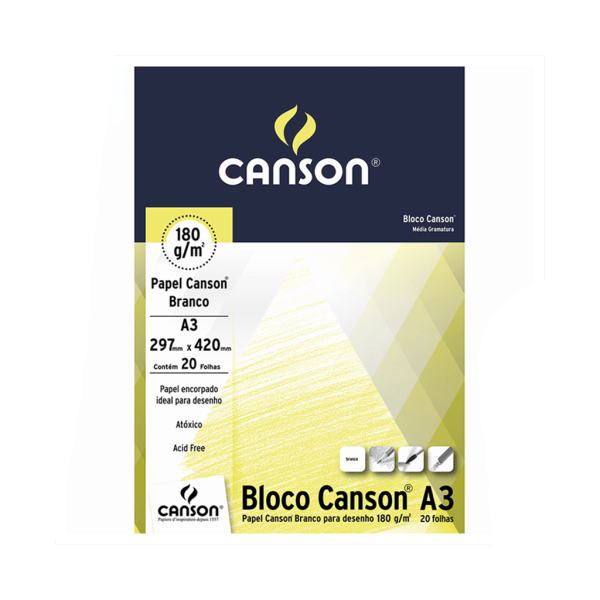 Encontraproduto.com.br - BLOCO DESENHO A3 180GR 20FLS BRANCO R.66667165