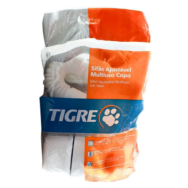Encontraproduto.com.br - Sifão Ajustável Copo Multiuso Tigre Branco