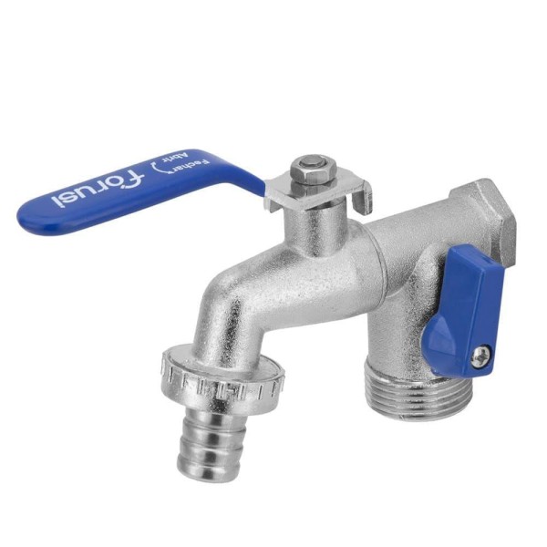 Encontraproduto.com.br - Torneira Esfera Com Saída Para Máquina 1/2x3/4 Te-03 Forusi