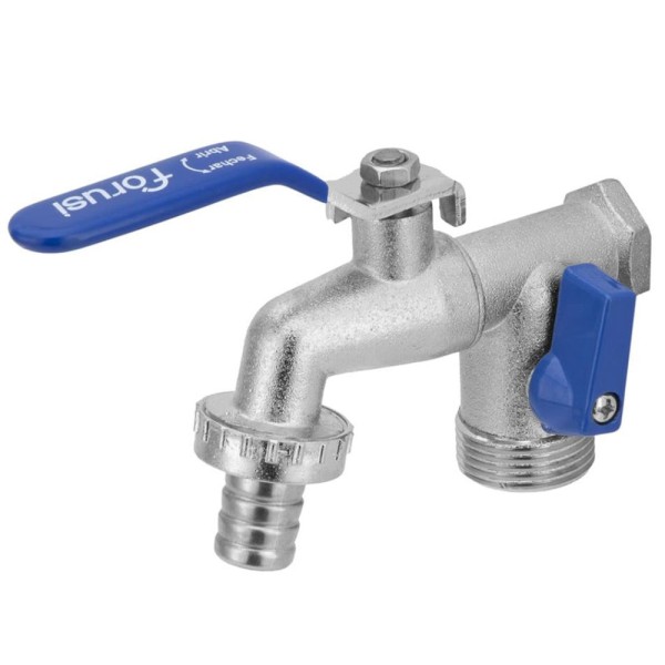 Encontraproduto.com.br - Torneira Esfera Com Saída Para Máquina 1/2x3/4 Te-03 Forusi