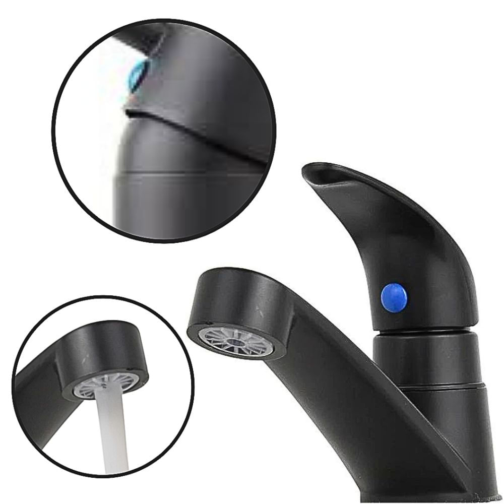 Encontraproduto.com.br - Torneira Lavatorio 1194 Mono Up Abs 1/2 Preto Fosco Forusi