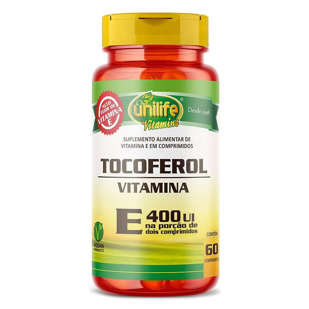 Encontraproduto.com.br - Vitamina E Tocoferol (400UI) 60 Comprimidos - Unilife