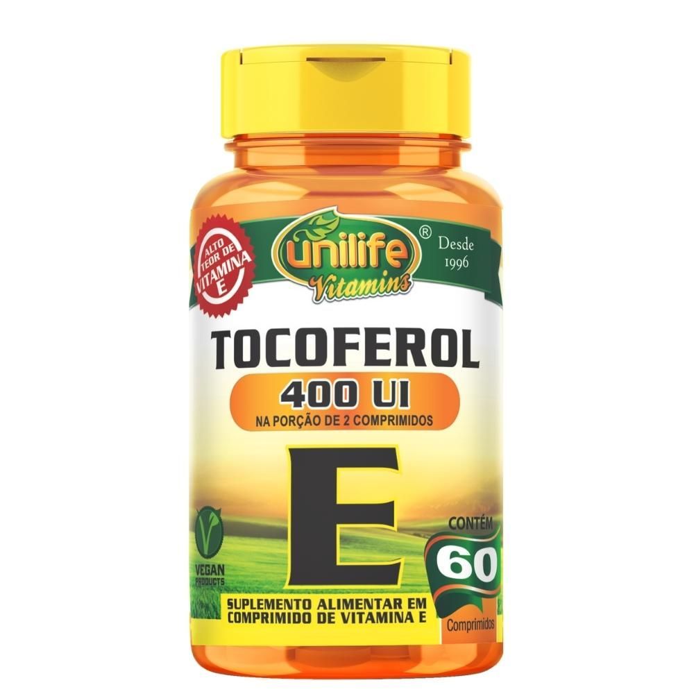Encontraproduto.com.br - Vitamina E Tocoferol (400UI) 60 Comprimidos - Unilife