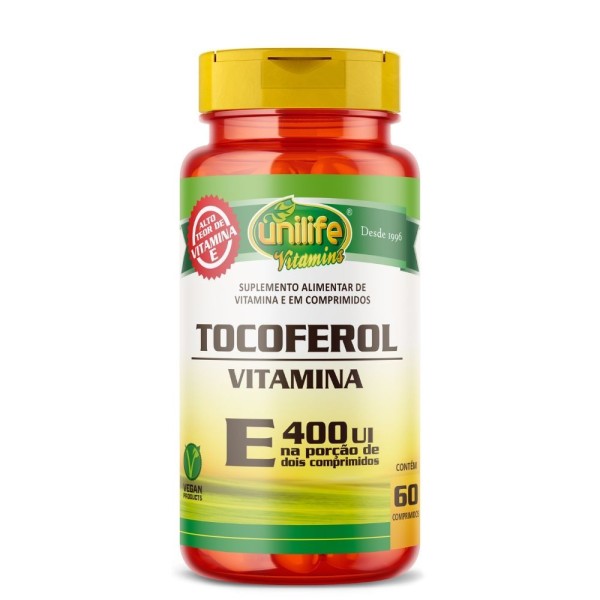 Encontraproduto.com.br - Vitamina E Tocoferol (400UI) 60 Comprimidos - Unilife