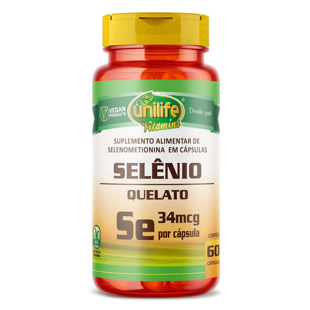 Selênio SE (34mcg por cápsula) 60 Cápsulas Vegetarianas - Unilife