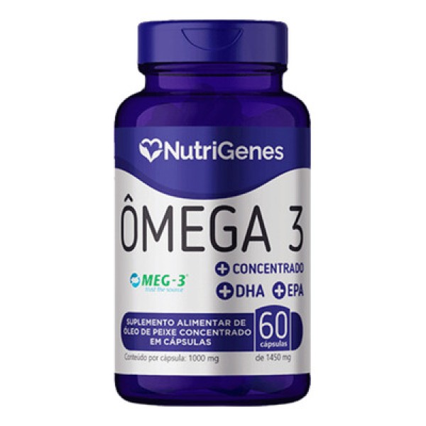 Ômega 3 Super Concentrado 1.100mg + DHA + EPA - Nutrigenes