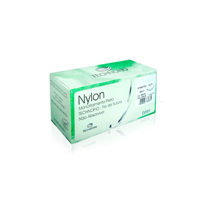Encontraproduto.com.br - Fio de Sutura Agulhado Nylon 4-0 3-8circ - Technofio