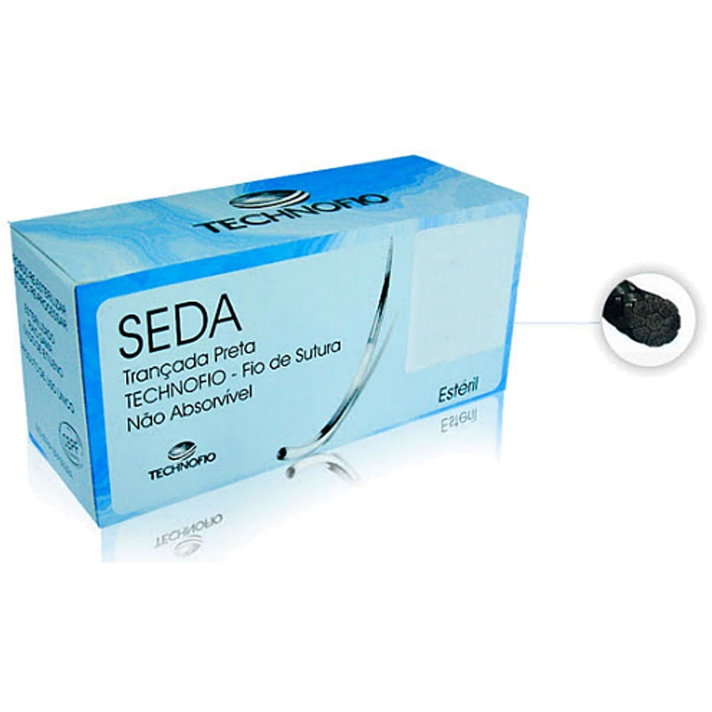 Encontraproduto.com.br - Fio de Sutura Agulhado Seda 4-0 - Technofio Ace