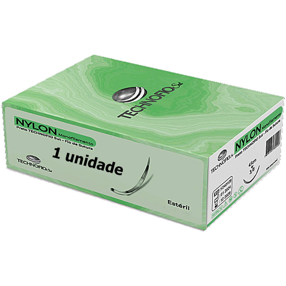 Encontraproduto.com.br - Fio Sutura Technofio Sut Mononylon 5-0 Ag 2,0cm 3/8 - unidade