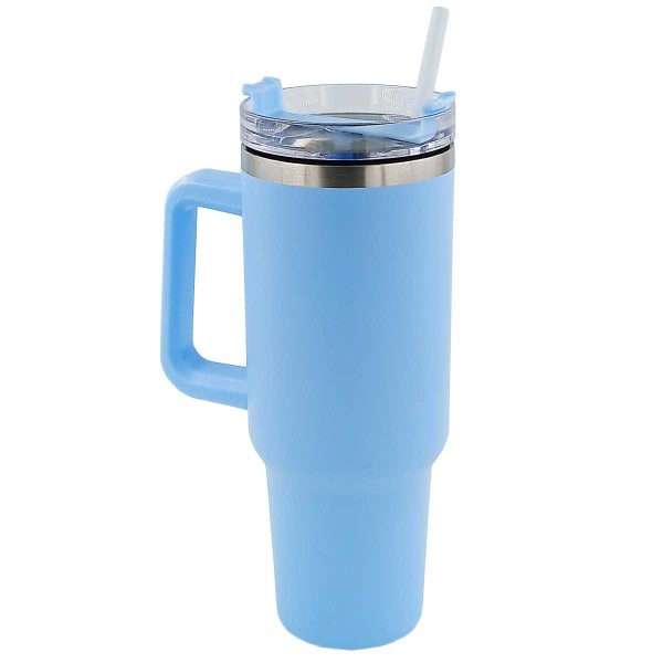 Encontraproduto.com.br - Copo Térmico C/ Canudo 1,2L em Aço Inox DayImport