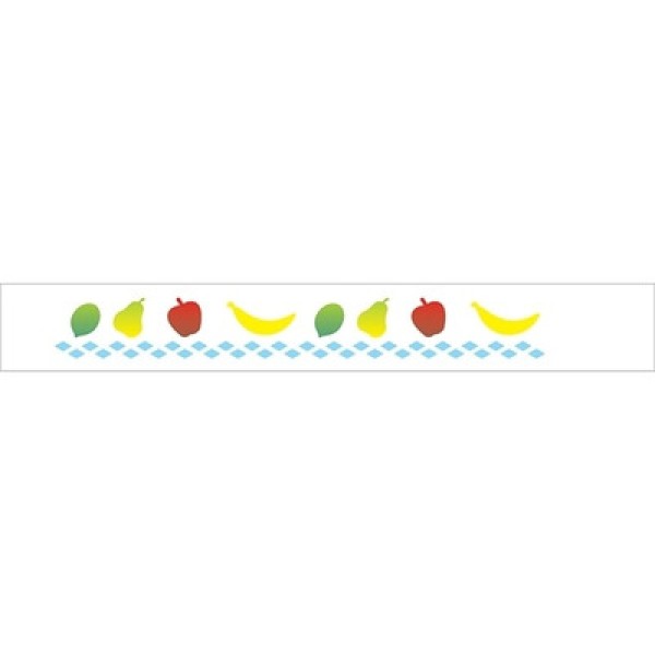 Encontraproduto.com.br - Stencil de Acetato para Pintura OPA Simples 04 x 30 cm - 67 Frutas