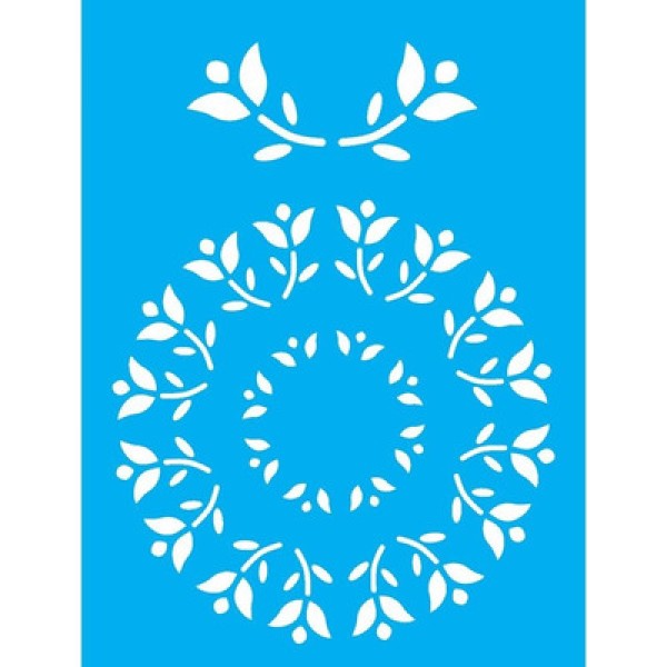 Stencil de Acetato para Pintura OPA Simples 15 x 20 cm - 169 Mandala Flores