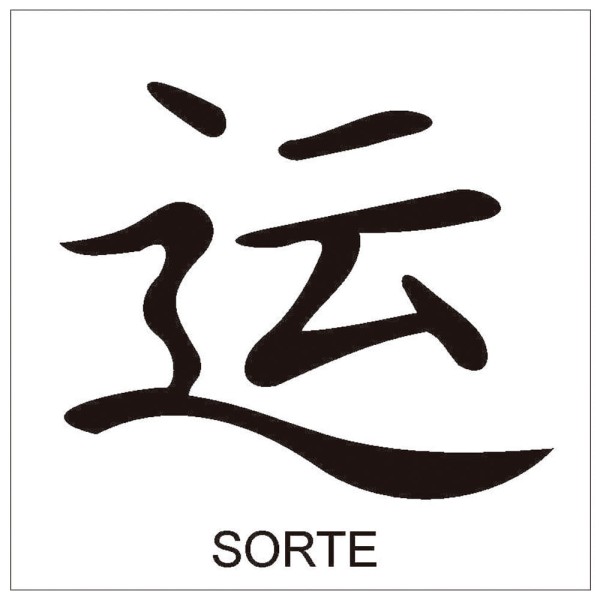 Encontraproduto.com.br - Stencil de Acetato para Pintura OPA Simples 10 x 10 cm - 222 Ideograma Sorte