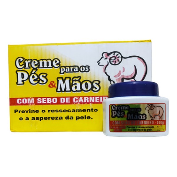 Creme Para Mãos E Pés San Jully Sebo De Carneiro - 240g