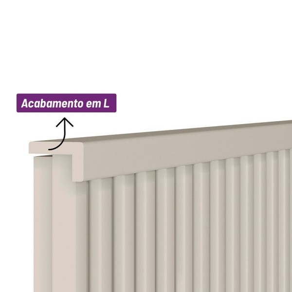 Encontraproduto.com.br - Cabeceira De Casal Com Frames 240 Cm Linea Laranjeiras Para Colchão De 158 Cm Linea Brasil Off White