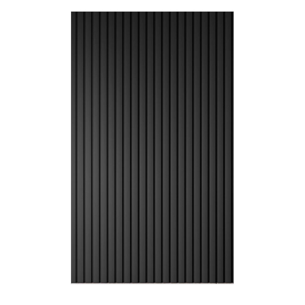 Acabamento Lateral para Painel Ripado em MDF com 2 Peças Preto Fosco Black 50MM 2,65MT - Linea