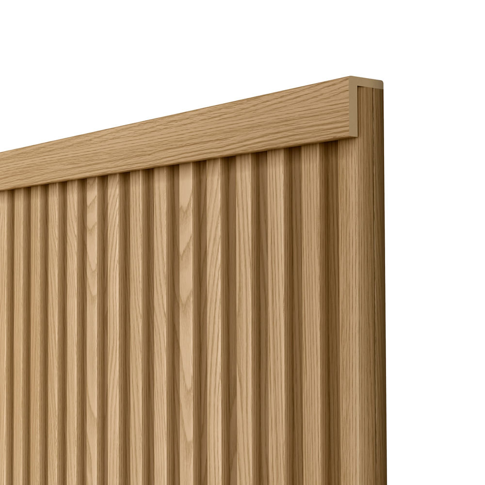 Encontraproduto.com.br - Acabamento em L para Painel Ripado em MDF com 4 Peças Carvalho 2,70MT - Linea