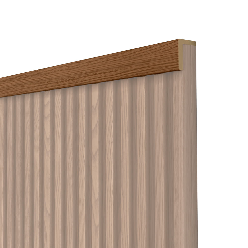 Acabamento em L para Painel Ripado em MDF com 4 Peças Freijó 2,70MT - Linea